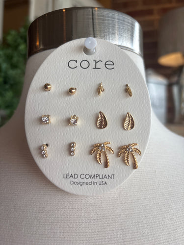 Palm Tree & Leaf Earring Set