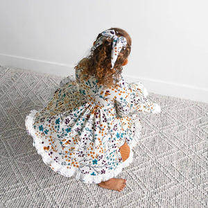 Maren Floral BUTTON DRESS Kids Fall Outfit