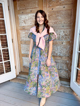 Painted Florals Midi Dress