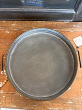 Round Iron Tray with Iron Handles Home Decor