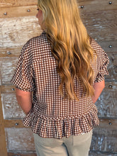 Honeyed Gingham Top