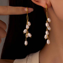 18K STAINLESS STEEL TARNISH FREE PEARL DROP EARRING