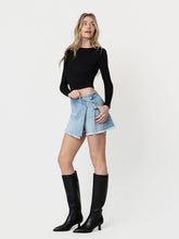 Vervet Coastal Wrap Tie Denim Skort