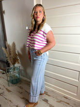 Vervet Kris Super High-Rise Cuffed Baggy Wide Leg Jeans