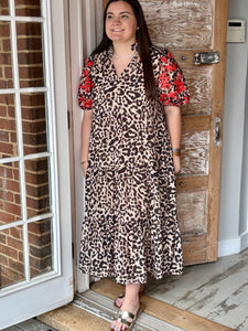 Feline Fine Puff Sleeve Dress THML