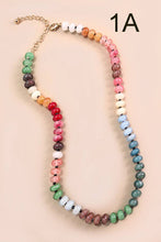 NATURAL AGATE GLASS SEMI PRECIOUS BEAD NECKLACE