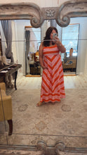 Sunset Chevron Stripe Midi Dress