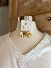 Golden Dangle Leaf Earrings