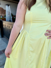 THML Sunshine Stroll Gathered Waist Midi Dress