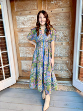 Painted Florals Midi Dress