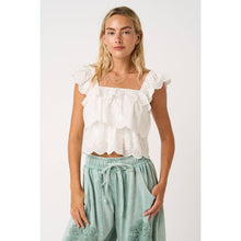 Southern Charm Eyelet Crop Top