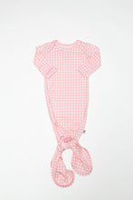 Pink Gingham Knotted Infant Gown