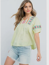 Ada THML Short Sleeve Embroidered Top