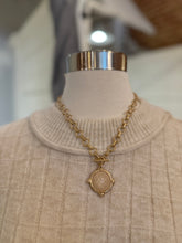 Framed & Faceted Stone Necklace