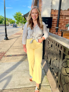 Just Black Sunshine Patch Pocket Wide Leg Jean