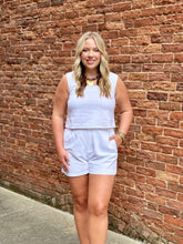 Sunbeam Square Neck Cropped Linen Top