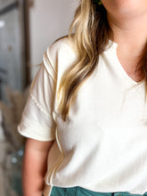 Perfectly Patched Shortsleeve Knit Top