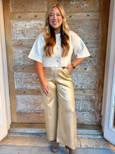 Golden Glam Coated Pants