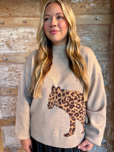 Jazara Leopard Knit Sweater