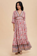 Boho Breeze Border Print Maxi Dress