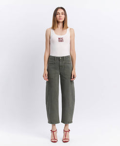Olive Barrel Jeans
