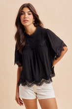 Delicate Details Lace Trim Top