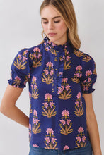 Darla Ruffled Mock Neck Blouse