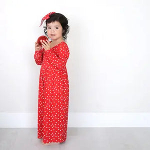 Ruby Dot Romper Christmas Kids Clothing Holiday Outfit