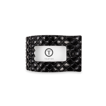 Flat Rectangle Hair Clip | Small | Jet Black Quilted