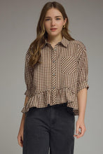 Honeyed Gingham Top