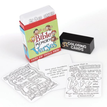 Coloring Cards Boxed 52 Verses for Kids
