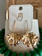 Golden Dangle Leaf Earrings