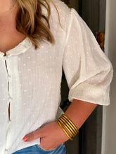 Magnolia Mist Swiss Dot Blouse