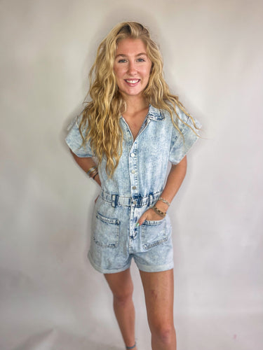 Ready for Anything Denim Romper