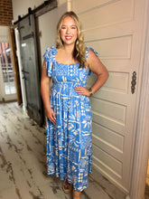 Skye Boho Tie Strap Midi Dress