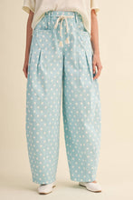 Luna Polka Dot Pleated Barrel Pants