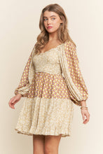 Neutral Nights Smocked Dress