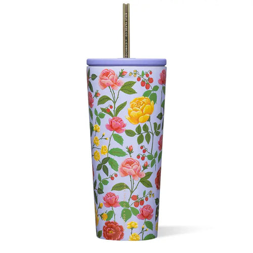 Corkcicle Cold Cup - 24oz Rifle Paper - Roses Purple