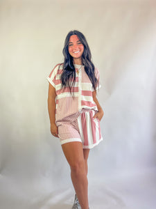 Echo Mixed Striped Shorts