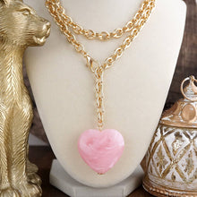 Sugarheart Shine – Puffy Acrylic Heart Chain Necklace