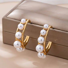 Stunning Bold Pearl Hoop Earring