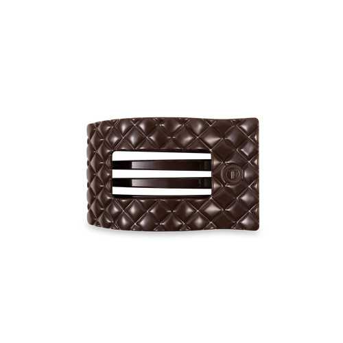 Flat Rectangle Hair Clip | Small | Truly Taupe Quilted