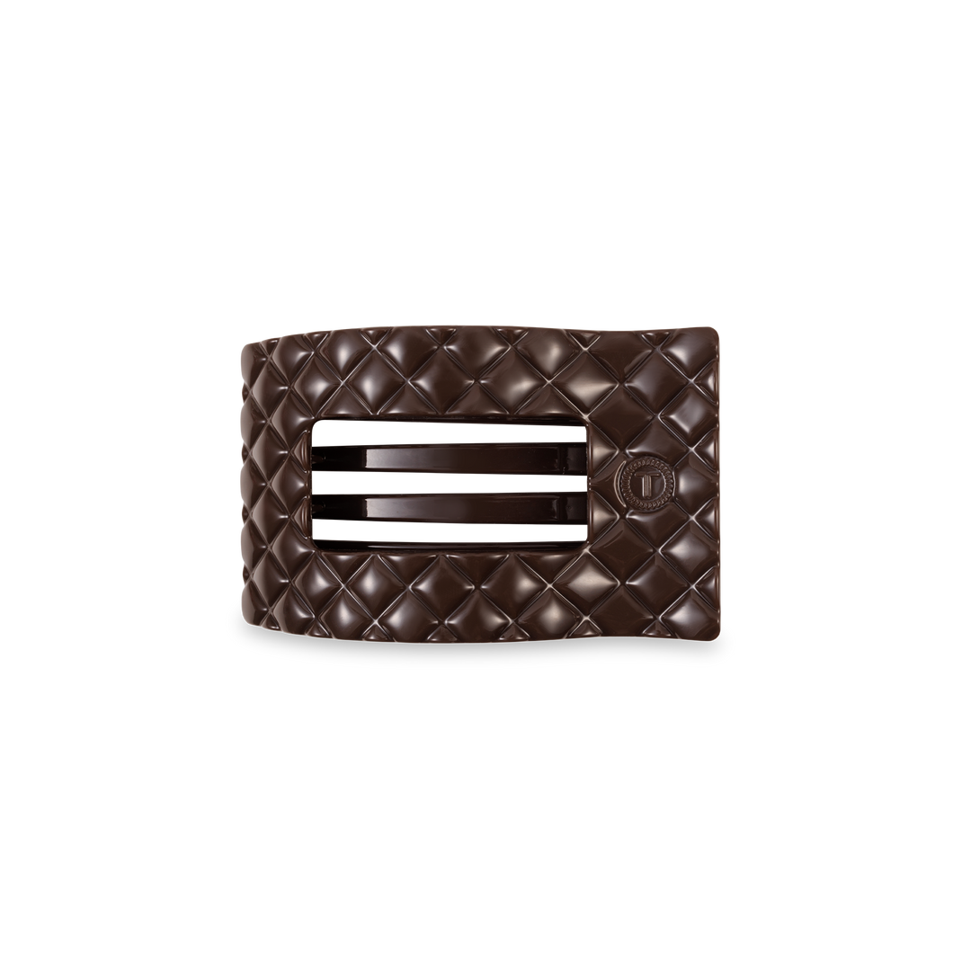 Flat Rectangle Hair Clip | Small | Truly Taupe Quilted