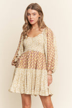Neutral Nights Smocked Dress