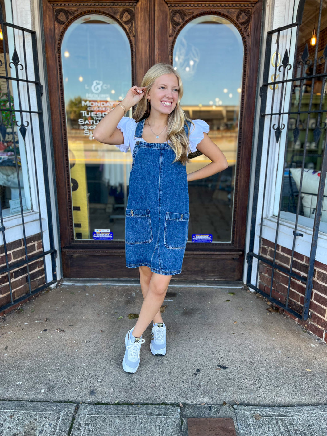 Mags Overall Smock Mini Dress