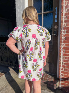 THML Gwen Puff Sleeve Floral Dress