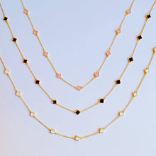 Petite Colored Clover Necklace