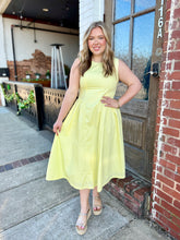 THML Sunshine Stroll Gathered Waist Midi Dress