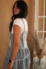 Tabitha Button Suspender Denim Skirt Jumper