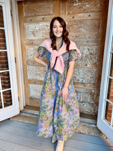 Painted Florals Midi Dress